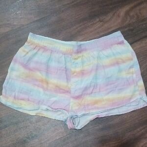 Pink Victoria Srcret Women's Pastel Striped Sleep Shorts